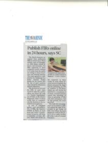 Read more about the article Publish FIRs online in 24 hours says SC